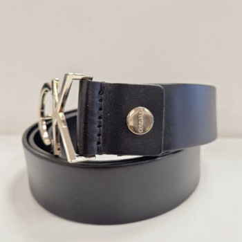 CEINTURE CALVIN KLEIN NOIR ARGENTE