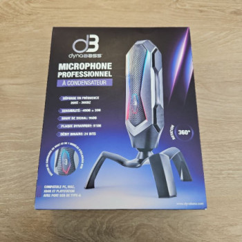 MICROPHONE PROFESSIONEL D3 DYNOBASS CONDENSATEUR PC MAC XBOX PLAYSTATION