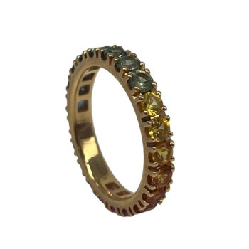 BAGUE ETERNITY EN 18K AVEC SAPHIRS 4.23GRS